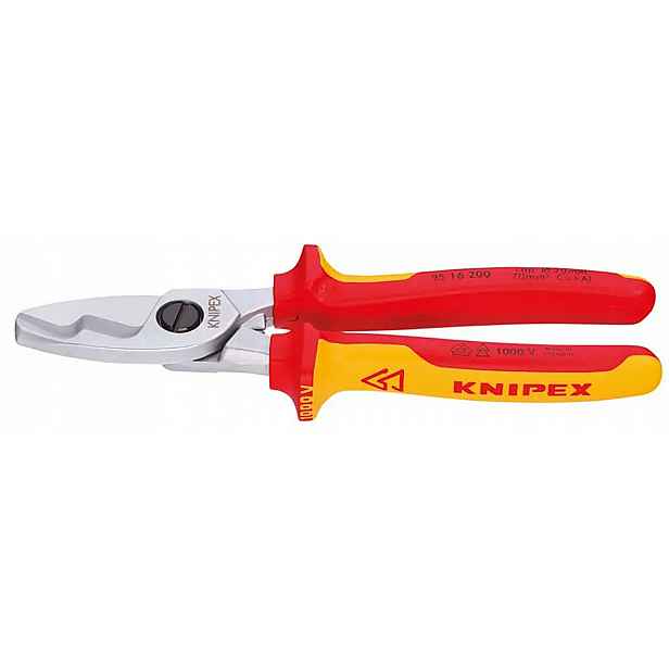 Nůžky na kabely Vde s vícekomp. rukojetí 200 mm Knipex