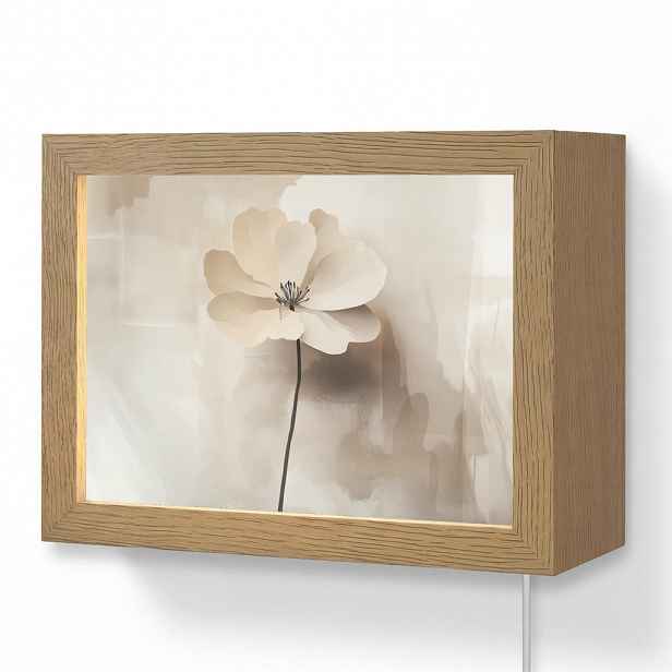 OnlyWow NÁSTĚNNÁ LAMPA Květina - béžová - barva - stín 20x15 cm