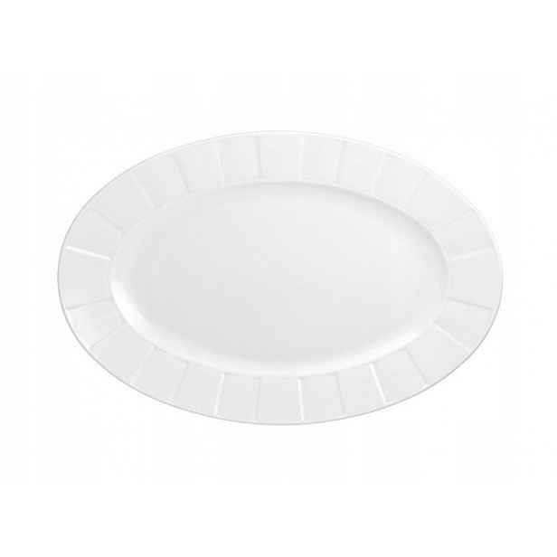 Oválná mísa 33 cm Oktávová bílá 0001