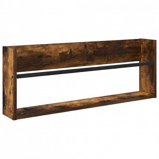 vidaXL Regál na časopisy Kouřový dub 80 x 12 x 30 cm Kompozitní dřevo