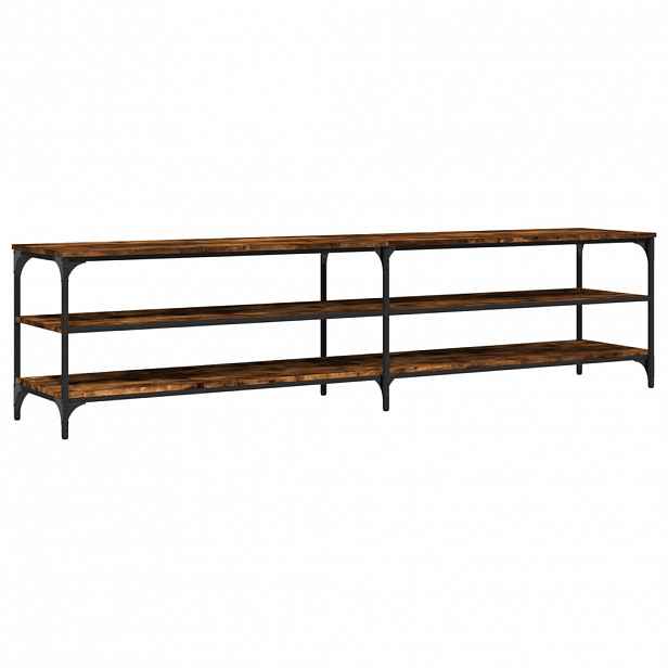 vidaXL TV skříňka kouřový dub 200 x 30 x 50 cm kompozitní dřevo a kov