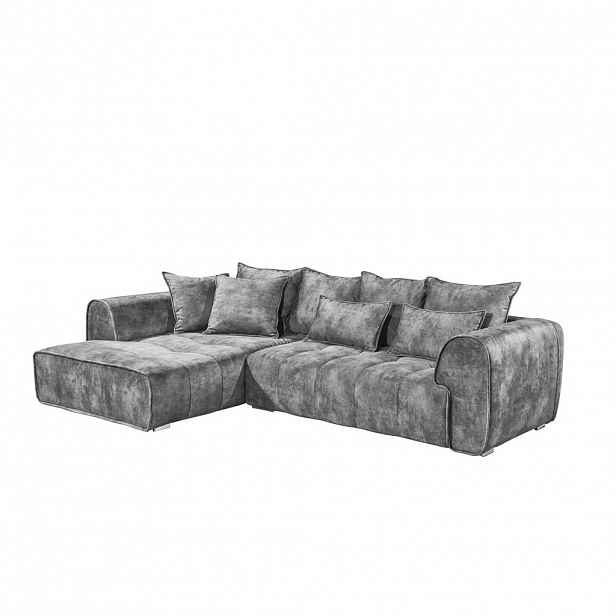 MID.YOU ROHOVÁ SEDAČKA, textil, šedá
