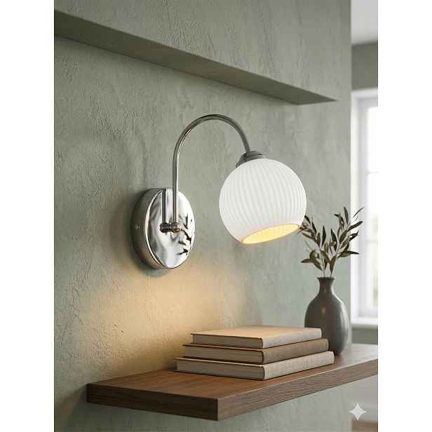 Euro-Lamp Nástěnné svítidlo Alva Chrom Stínidlo Bílá tyč 1X60W Výrobce
