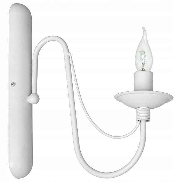 Nástěnná Lampa Aldex Růže Bílá Kovová E14 40W 1 bod 33 cm