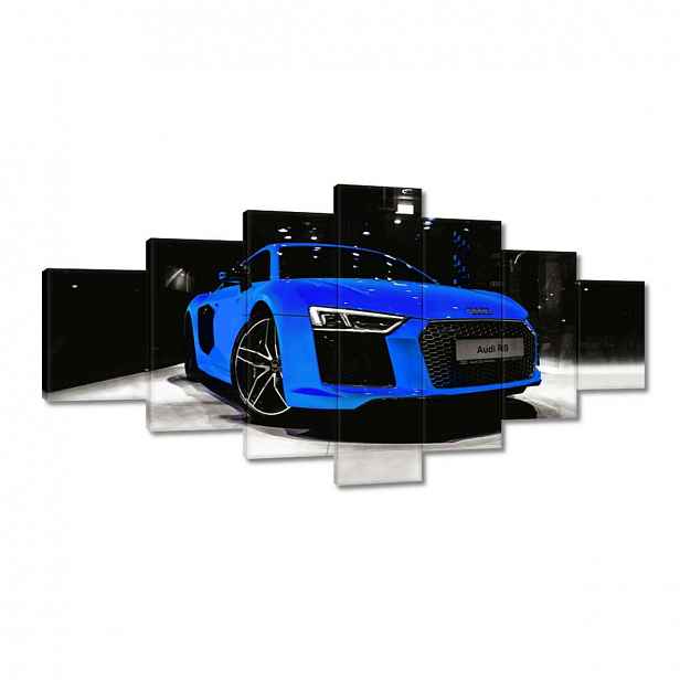 Obrazy 210x100 Modré Audi Audica R8