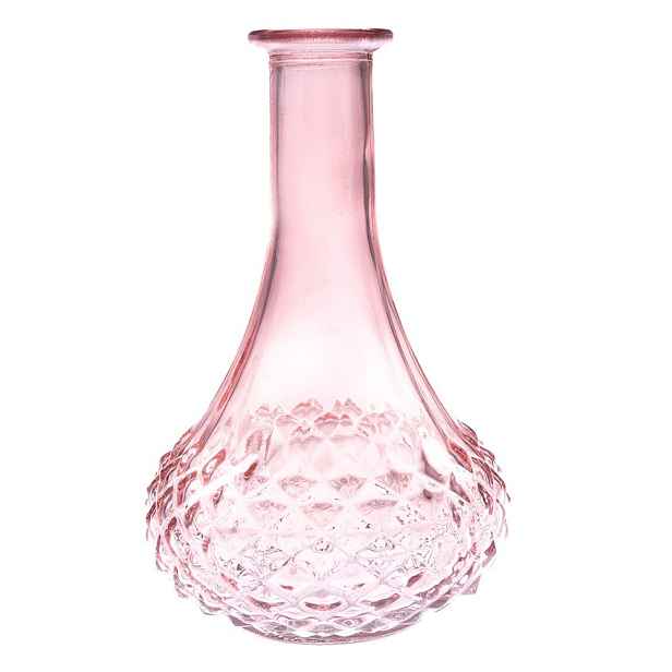 Růžová skleněná váza (výška 21 cm) – Dakls