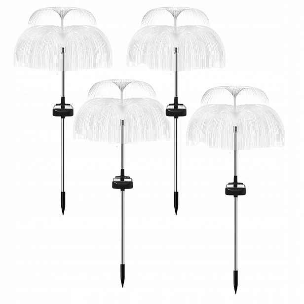 Solární Lampa Do Zahrady 4x Medúza Lampička Jellyfish Zapichovací Barevná Sada