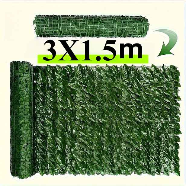 TEMU 【2.5D】 [2.5D] 1ks 3X1.5M Umělá Simulace Umělého Trávníku Zástěna pro Soukromí, Multifunkční Obruba, Dekorace na Zeď