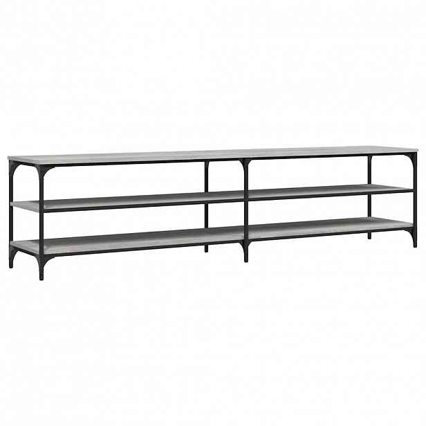 vidaXL TV skříňka šedá sonoma 200 x 30 x 50 cm kompozitní dřevo a kov