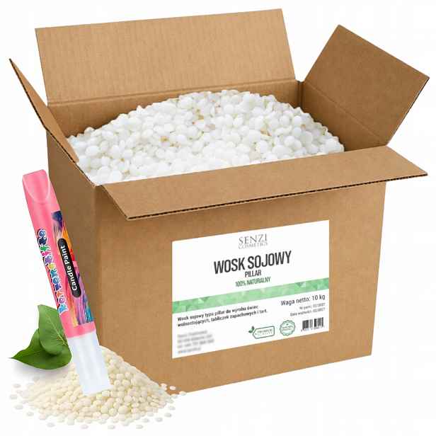 Vosk Pillar pro volně stojící svíčky 10 kg růžové pero 10 ml Bonus