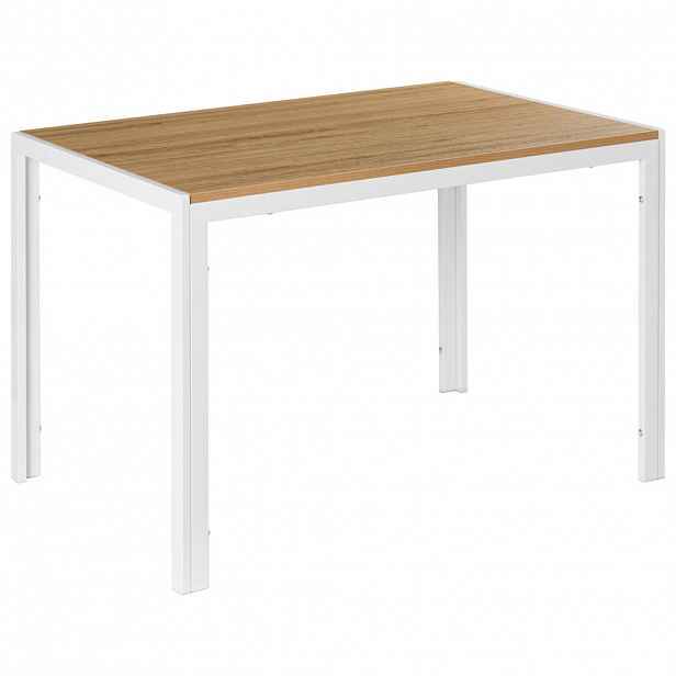 Beliani JÍDELNÍ STŮL Hnědý/Bílý 120/80 cm Mann