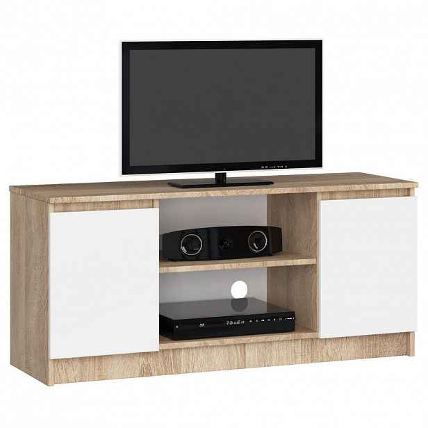 RAUMHIRSCH FURNITURE NÍZKÁ SKŘÍŇ dub Sonoma, bílá 55/120/40