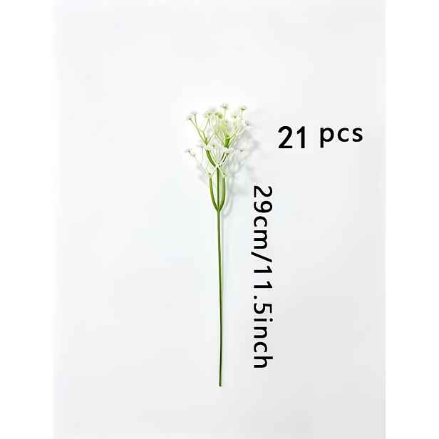 TEMU 21 svazků 600 kusů vysoce kvalitních umělých květin Gypsophila, bílá kytice umělých květin Gypsophila, pro svatební a narozeninové dekorace,