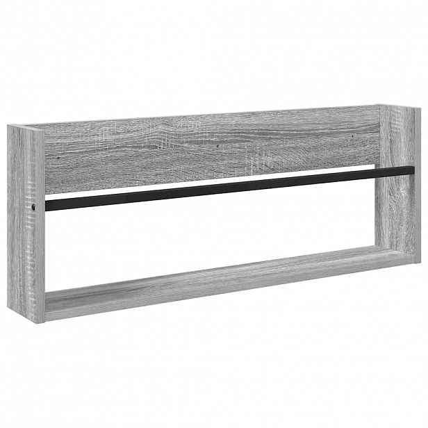 vidaXL Regál na časopisy Šedá Sonoma 80 x 12 x 30 cm Kompozitní dřevo