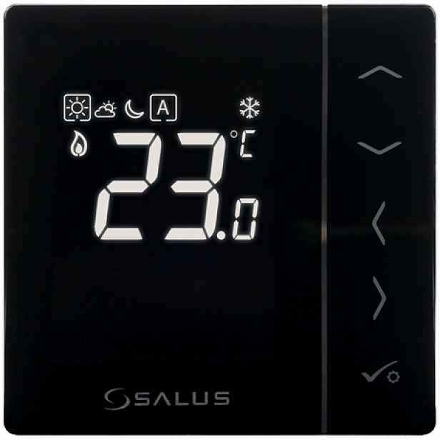 Salus Drátový, Denní Regulátor Teploty 230 V, Černý