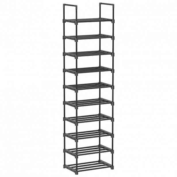 Boxxx REGÁL NA BOTY, černá, 45/174/30 cm