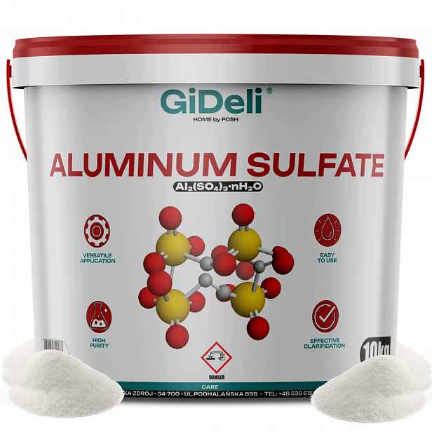 Síran hlinitý 10 kg Čistý Snižuje pH na modré hortenzie kyblík 10 kg