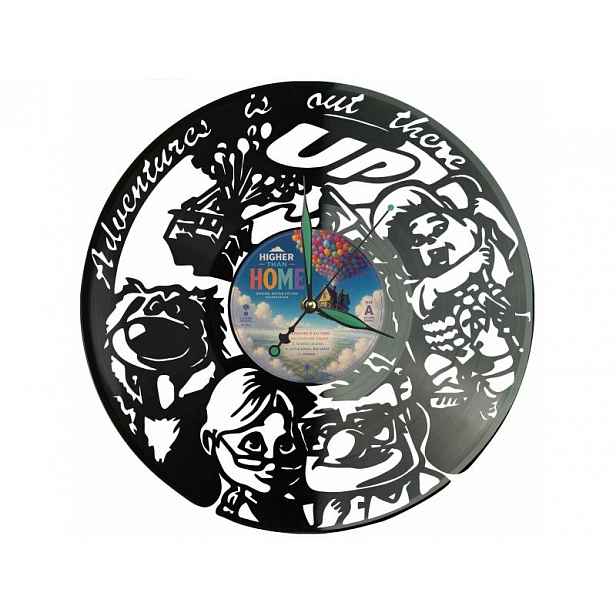 Up Odlet Dárek Originální dekorace do domu Hodiny z vinylové desky
