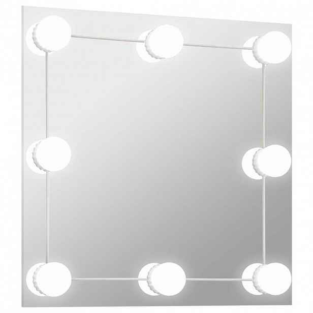 vidaXL Nástěnné zrcadlo s LED osvětlením čtvercové sklo