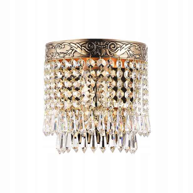 Zlatá královská palácová nástěnná lampa s glamour krystaly Maytoni