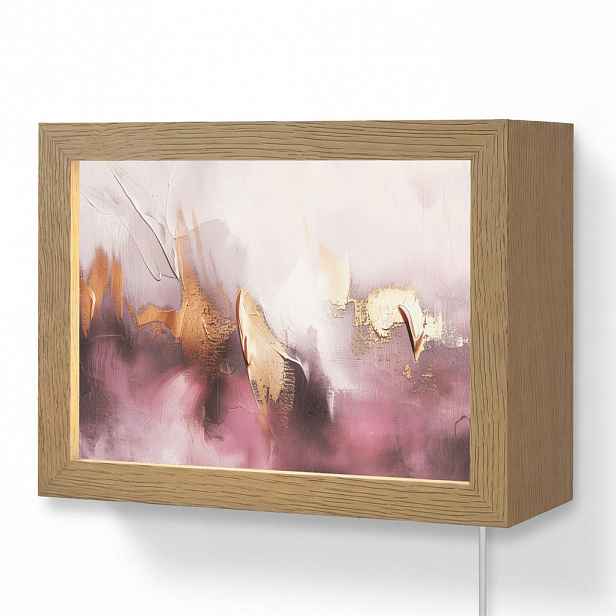 OnlyWow NÁSTĚNNÁ LAMPA Fialová - abstraktní - barva - zlatá 20x15 cm