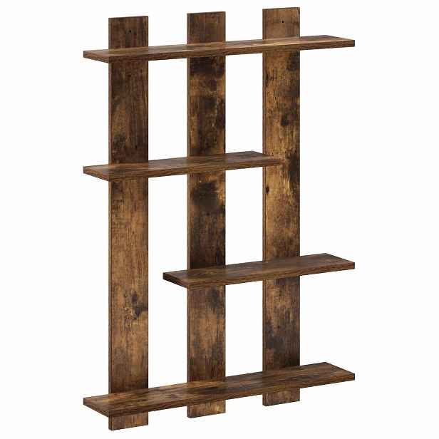 vidaXL Nástěnná polička Kouřový dub 61 x 13,5 x 88 cm Kompozitní dřevo