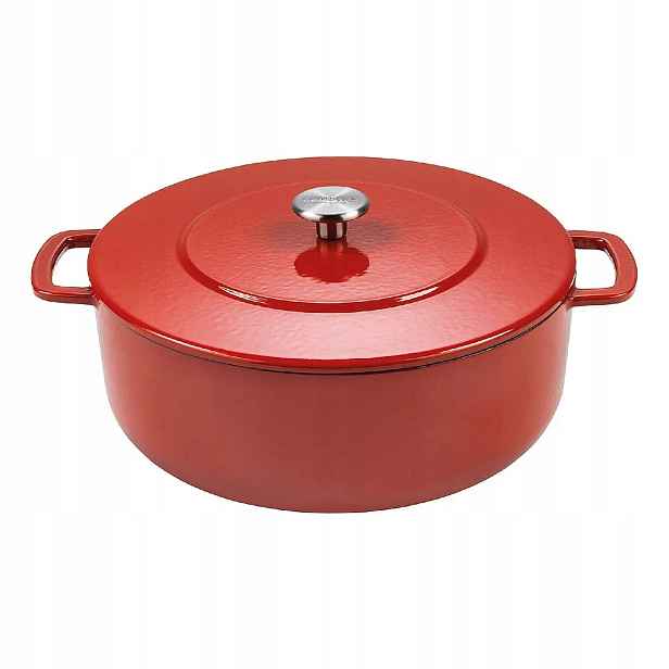 Combekk Litinový hrnec, 28 cm, červená