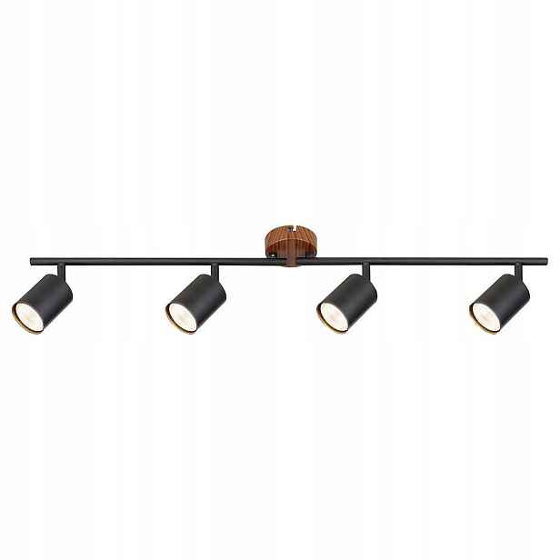 Čtyřbodová černá reflektorová spotová lampa Edmund 5298 Rabalux