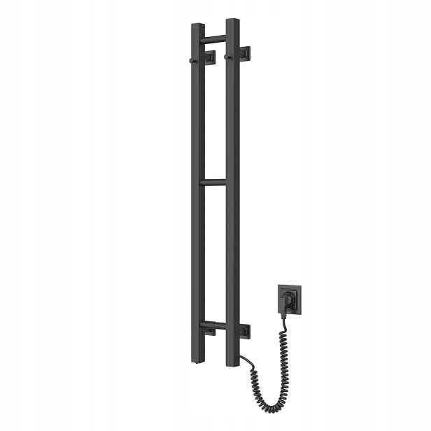 Elektrický koupelnový radiátor Silhouette Quadro 160х1000 Černý pravý