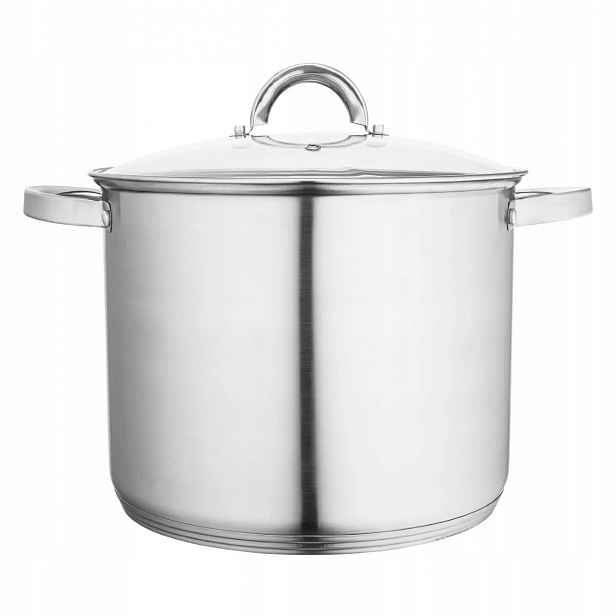 Hrnec s poklicí vysoký 26 cm, ocelový, plynová indukce Altom Design Fabio 10,5 l