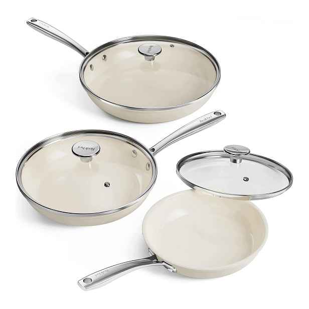 Keramická indukční antipatinová pánev Nonstick 6 Kusů 20 24