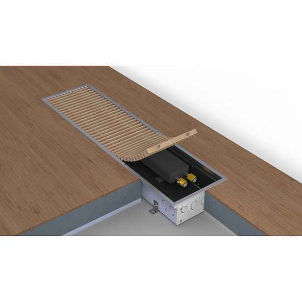 Konvektor podlahový Boki InFloor FMS 200×1300×90 mm bez ventilátoru