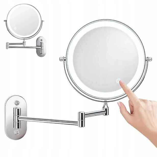 Kosmetické nástěnné zvětšovací zrcátko na make-up s Led X5