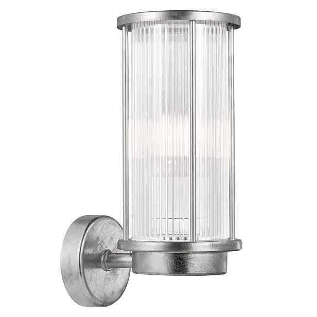 Nástěnná lampa Linton IP54 stříbrná galvanizovaná E27 15 W Nordlux
