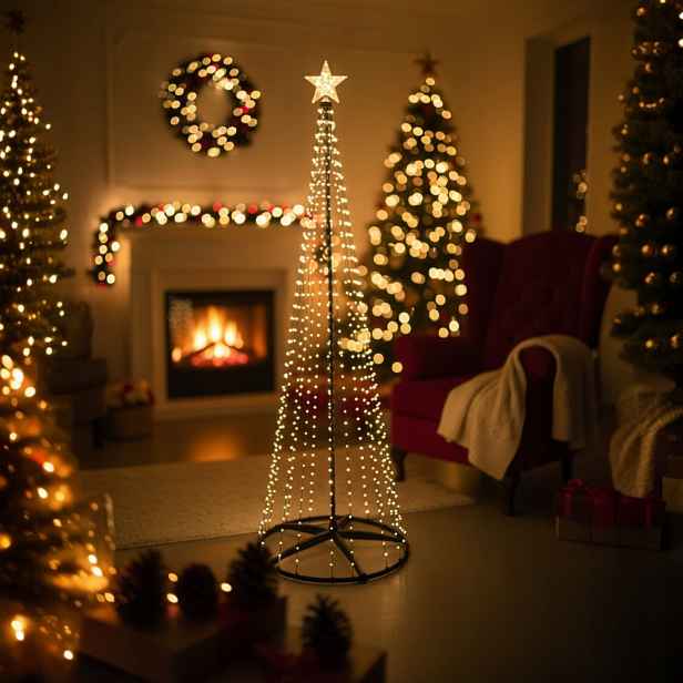 Velký Led vánoční stromek 220 cm na kovovém rámu