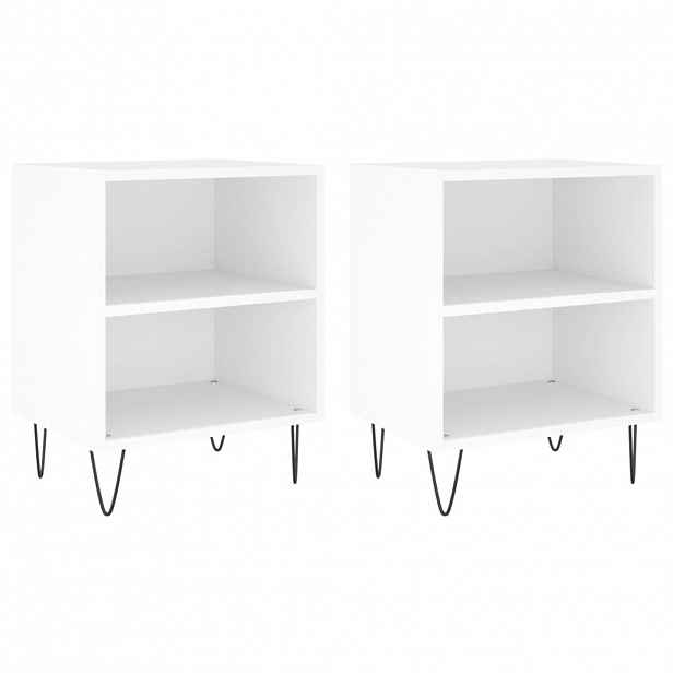 vidaXL Noční stolky 2 ks bílé 40 x 30 x 50 cm kompozitní dřevo