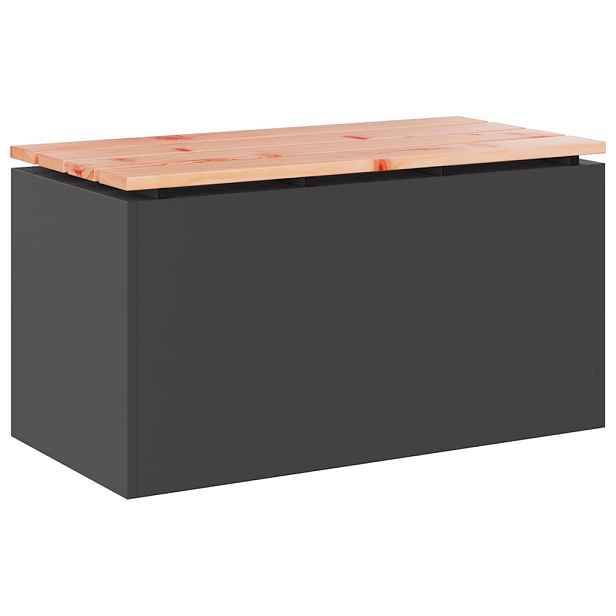 vidaXL Zahradní lavice Černá 80 x 40 x 43 cm Ocel