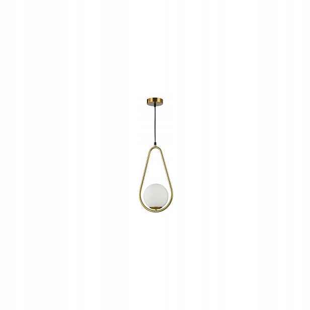 Závěsná Lampa Bali Zlatá 35W Ocel Sklo Design
