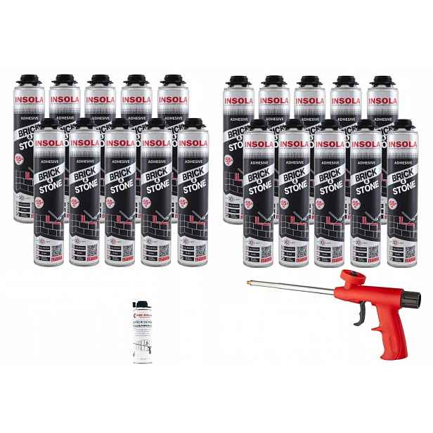 Lepidlo Na Zdění Insola Brick & Stone 850 gr Sada 22 dílů pro bloky