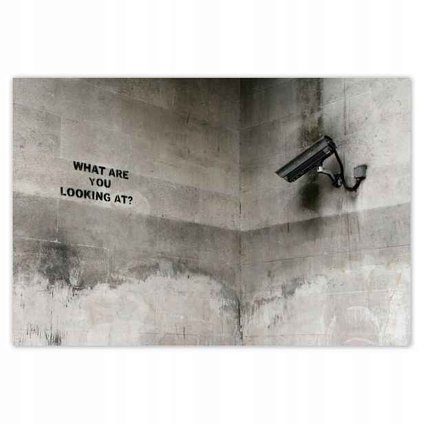 Fototapety 104x70 Banksy Kamera Graffiti