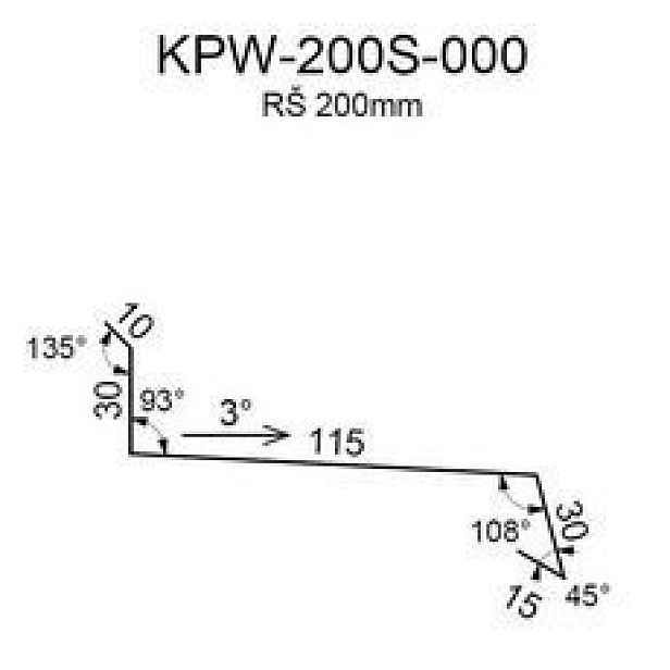 Oplechování římsy RS200S SP25 RAL7035 0,50mm 2bm