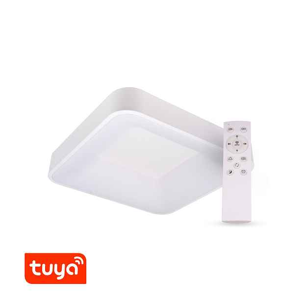 SMART Tuya LED svítidlo ZULU 48W CCT hranaté bílé