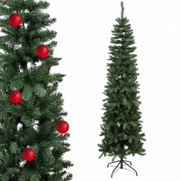 Umělý Vánoční Stromeček Slim Úzký 180 CM X 55 CM Smrk Vysoké Vánoce Stojan