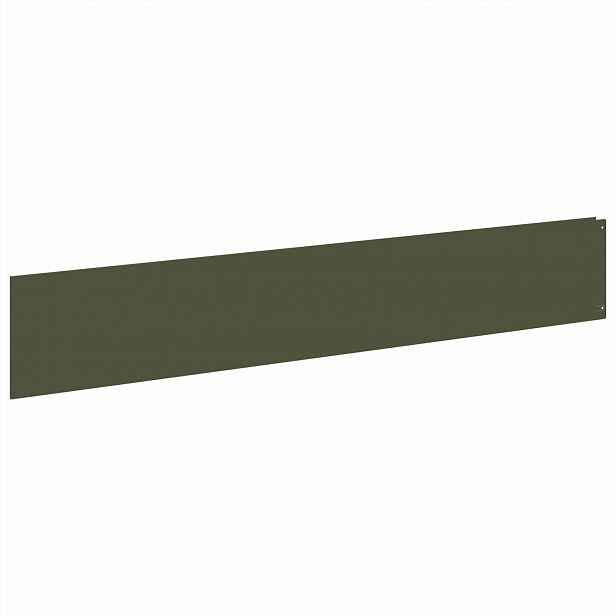 vidaXL Okraj trávníku 20 ks 100 x 18 cm Ocel Olivově zelená