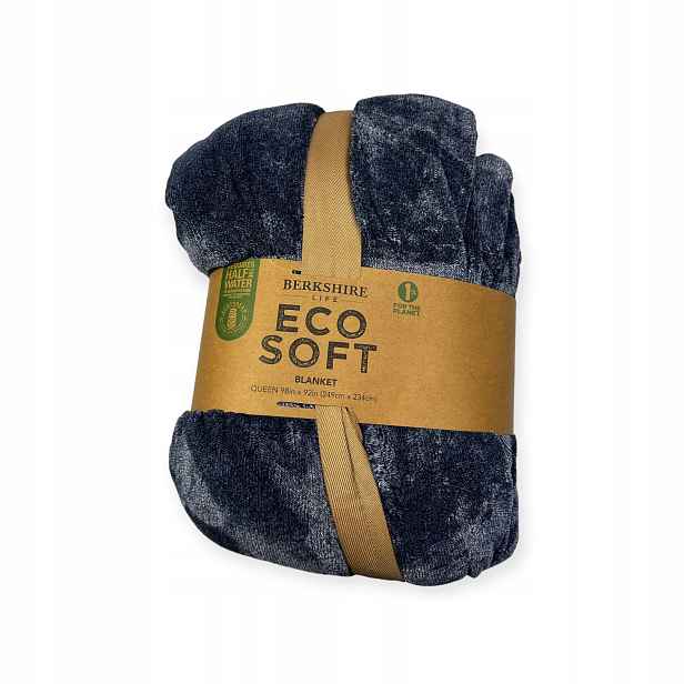 Měkká teplá modrá deka Eco Soft