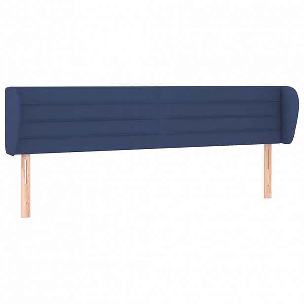 vidaXL Čelo postele typu ušák modré 163x23x78/88 cm textil