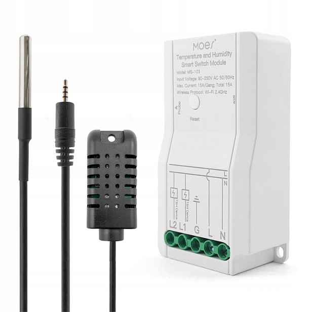 Termostat Moes MS-103 Snímač vlhkosti a teploty Tuya Wifi