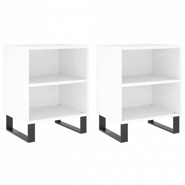 vidaXL Noční stolky 2 ks bílé 40 x 30 x 50 cm kompozitní dřevo