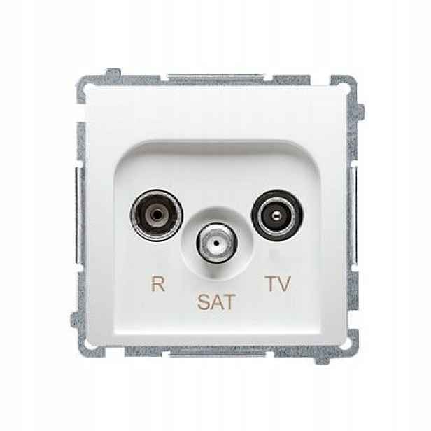 Anténní zásuvka Kontakt Rtv-sat bílá BMZAR-SAT1.3/1.01/11 Simon Basic