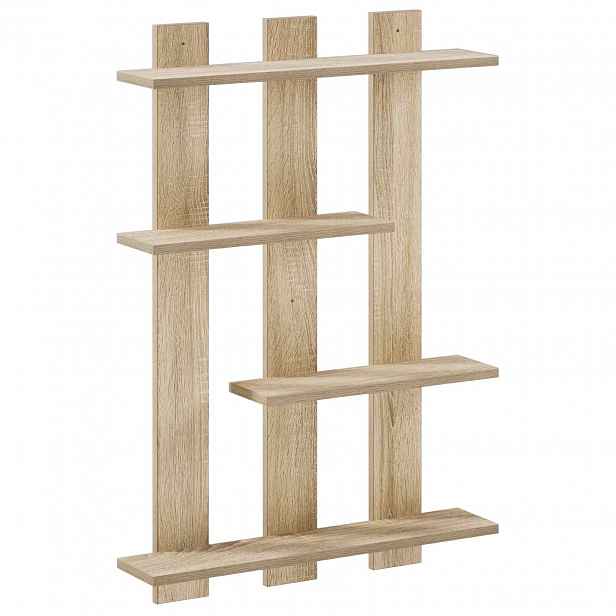 vidaXL Nástěnná polička Dub sonoma 61 x 13,5 x 88 cm Kompozitní dřevo